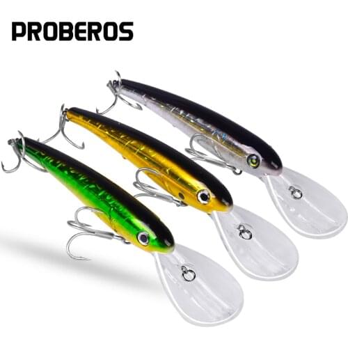 PROBEROS Big Minnow Lures 10 color Fishing Bait 5pc Fishing Tackle 1.45oz-41g/8"-20cm Fishing lure With 2/0# Hook