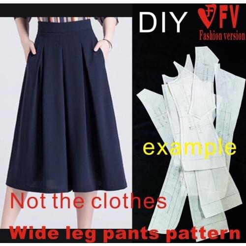 Widening leg pants sewing pattern The trousers pattern(Not the pants) BZK-6
