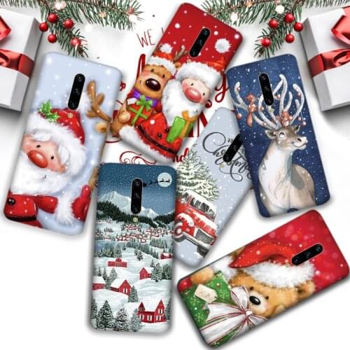 Cute Cartoon Christmas elk silicone case for xiaomi redmi 9 lite se mi9 mi8 8 a2 lite 9t pro a3 a1 note 10 mix 2s 3 cover