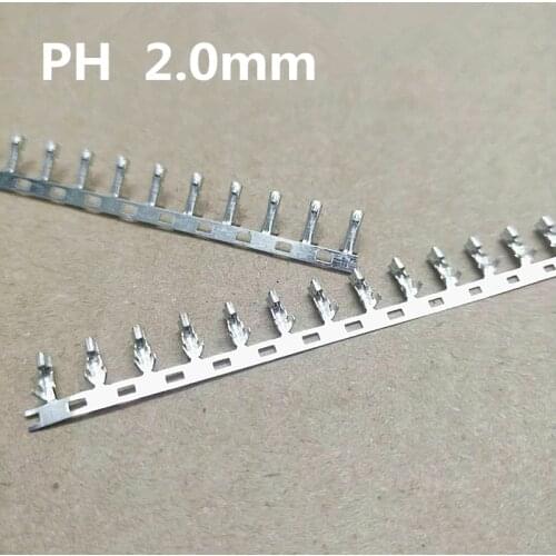 100PCS PH2.0 2.0mm Connector Reed Cold Head Metal Jumper Wire Cable Terminal For Housing PH 2.0 Female Terminal