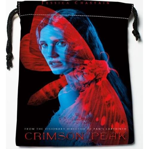 Custom Crimson Peak Drawstring Bags Printed gift bags 18*22cm Travel Pouch Storage Clothes Handbag Makeup Bag W-616