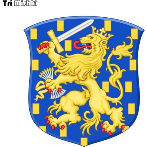 Tri Mishki WCS689 Royal Coat of arms of the Netherlands car sticker colorful Decals Motorcycle Accessories Stickers