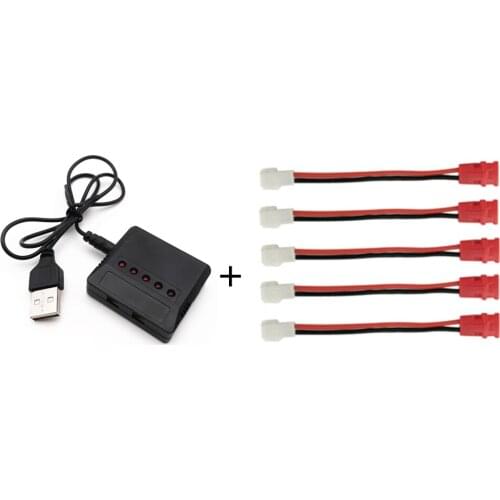 New Version Charger 5 in 1 3.7v Lipo Battery Charger USB for Syma X5C X5SW X5HW X5UW RC Quadcopter Charger Spare Part Accessory