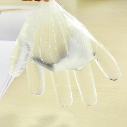 100/50pcs Disposable Plastic Clear Gloves Food Eco-friendly Gloves for Kitchen Cooking Industrial Restaurant Cleaning Gloves