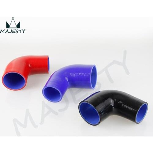 2" to 2.5" 51mm - 64mm Silicone 90 Degree Elbow Reducer Turbo Pipe Hose black/blue/red