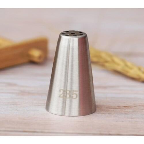 #235 Multi-Open Nozzle Icing Tip Stainless Steel Piping Nozzles Cup Cake Decorating Cream Mouth For Grass Mont Blans Cupcake