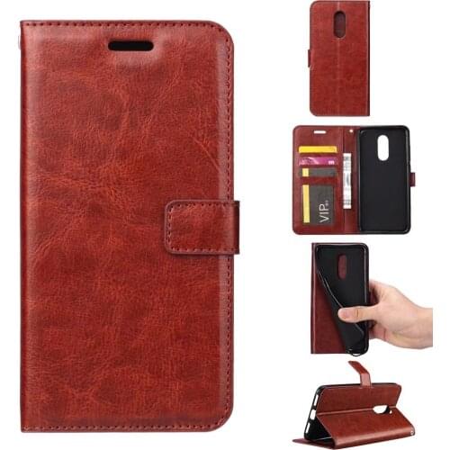 30pcs/lot Crazy Horse PU Leather Stand Case with card slot For Xiaomi MI Redmi 5 Plus / redmi 5A / Note 5A /note 5 Pro