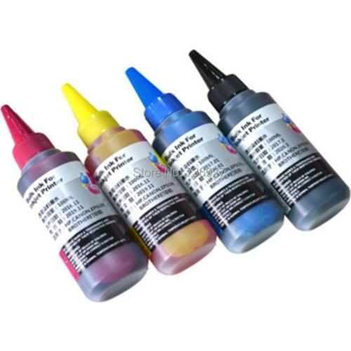 4X 100ml Refill Dye ink for HP10 HP11 HP 10 11 , suit for Business Inkjet 1100 1200 2300 2600 2800 2200 inkjet printer