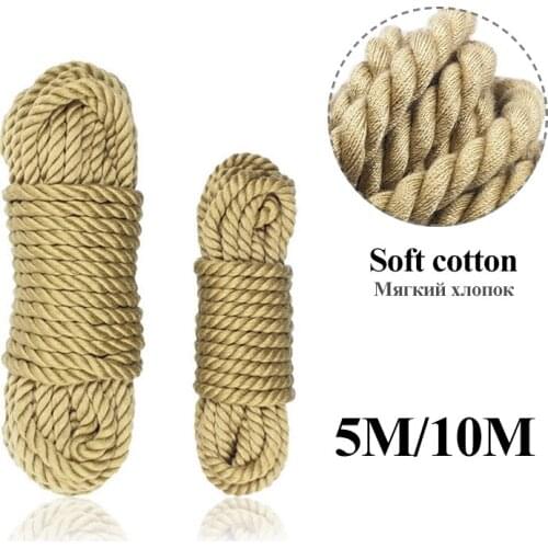 5m/10m Sex Cotton Rope Adult Erotic Sex Slaves BDSM Bondage Soft Cotton Erotic Role Play Sex Products For Couples Adult Games
