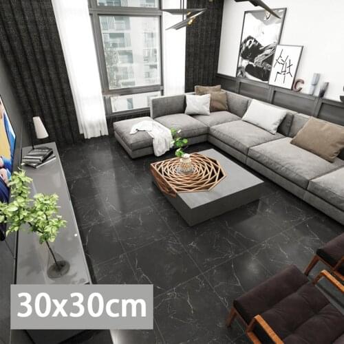 6PCS Home Improvement Renovation PVC Floor Stickers Marble Wallpaper Waterproof Self-adhesive Kitchen Bathroom Tile Stickers