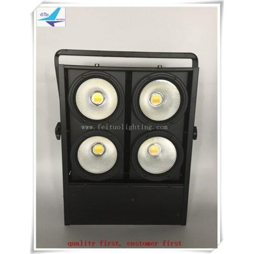 6/lot+Flight Case Pro Lighting Blinder WW4 3200K Warm White 4x100W COB LED Blinder For Stage Studio Party Wedding Event