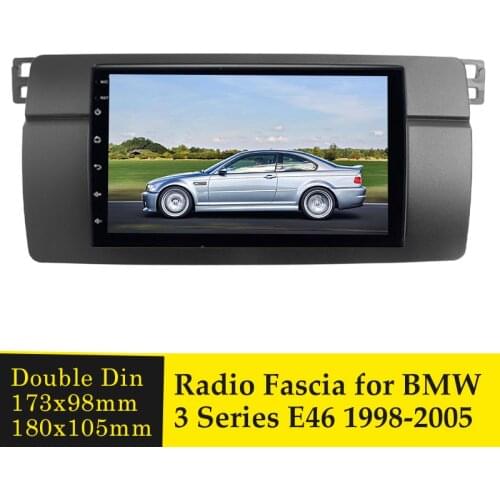 180X105mm/178X93mm 2 Din Car Radio Fascia Stereo DVD Player Adapter Audio Frame Bezel Trim Panel For BMW 3 Series E46 1998-2005