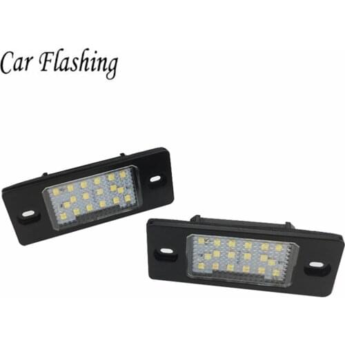 2pcs 18 LEDs Number License Plate LED Light Lamp For Porsche Cayenne VW GOLF 5 Touareg Triple Canbus Auto Tail Lighting Source