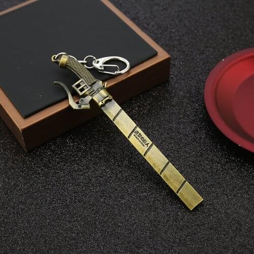Anime Attack On Titan Keychain Metal Pendant Kyojin Keychains Eren Knife Key Holder Women Men Jewelry Keyrings llavero