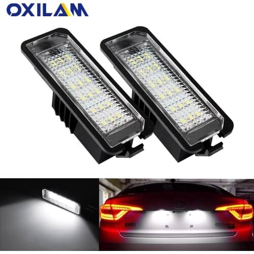 2Pcs CANBUS LED Number License Plate Light for VW GOLF 4 5 6 7 Polo Passat 4D Scirocco No Error Tail Lamps Car Lights 12v