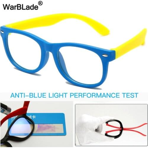 Square Blue Light Kids Glasses Children Optical Frame Eyeware Boy Girls Computer Transparent Blocking Anti Reflective Eyeglasses