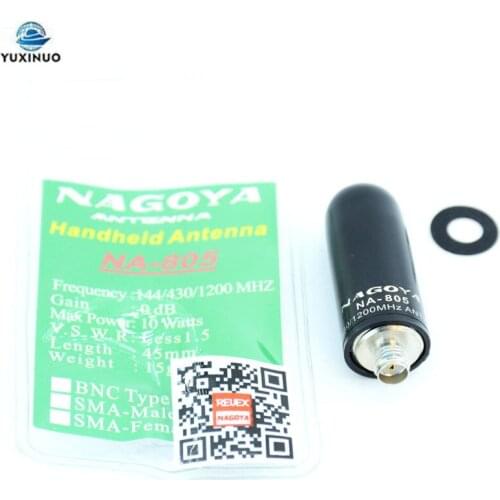 NAGOYA NA-805 SMA Female UHF VHF Dual Band Mini Thumb Antenna NA805 For Wouxun Kenwood Baofeng UV-5R 888S GT-3 Two Way Radio