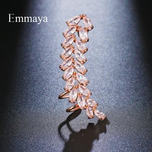 Emmaya Fashion Arrival Wing Shape Earring Muliticolors Choice Women Charming Ear Clip Gorgeous Jewelry Dinner Zirconia Ornament