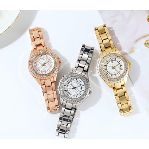 2021 Summer Hot Sale High Quality Women Fashion Fashion Gypsophila Diamond-studded Alloy Steel Watch For Dropshipping