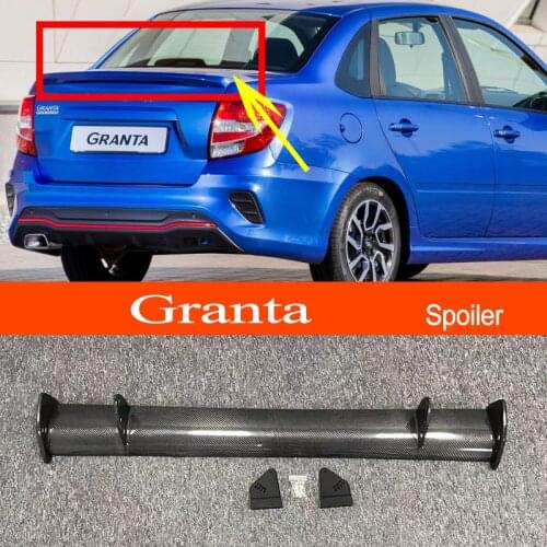 Granta Real Carbon Fiber GT-style Car-styling Sporty Rear Trunk Wing Spoiler for LADA Granta Sedan