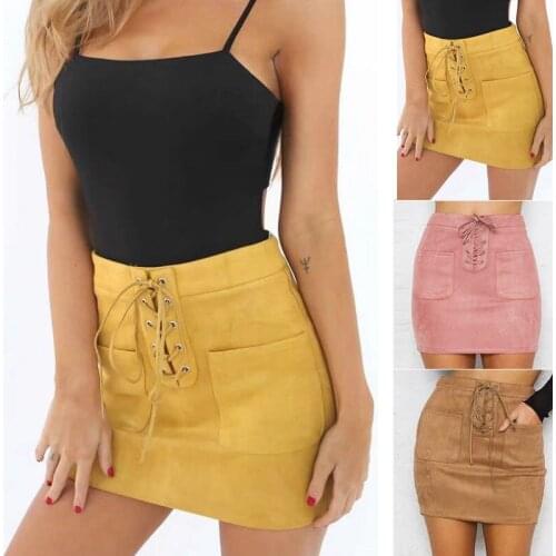 Imcute Suede Pencil Skirts