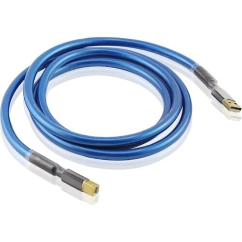 SQ-88B 5N OCC Silver Plated USB CABLE USB2.0 A to B Digital Audio DAC Cable, Professional USB 2.0 Cable Audio USB Turntable Lea