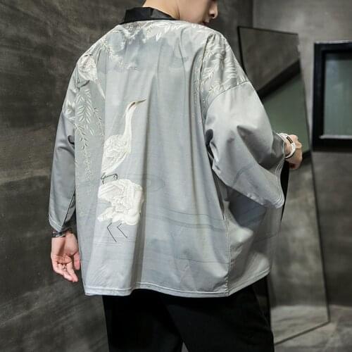 Kimono Cardigan Men Haori Japanese Male Kimono Karate Yukata Kimono Shirt Men Traditional Japanese Kimonos Asian Clothes FF2845