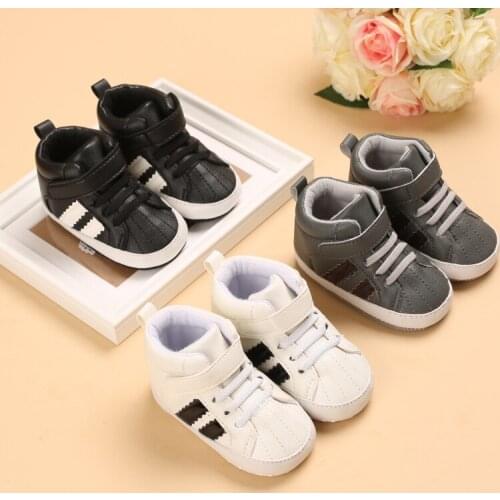 Men And Women Baby Fashion Casual Shoes PU Soft Soled Sneakers 0-18 Months Newborn Bed Shoes Toddler Shoes