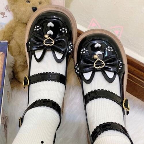 Lolita Pu Shoes Japanese Big Head New Lolitas Girl Anime Jk Women Spring Summer Harajuku Cosplay Kawaii Cute Goth Butterfly Bow