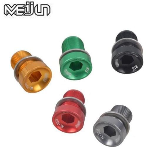MEIJUN MTB Mountain Bikes 15mm Axis Spline Screws Bicycles Crankset Crank Chain Wheel Bolt Cap