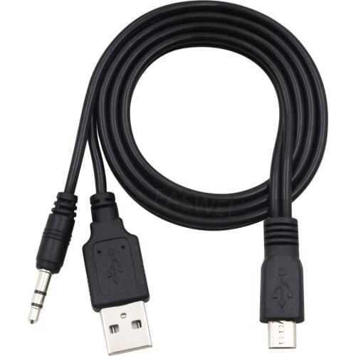 Micro 5pin to 3.5mm Jack USB Audio Cable for Speaker Android S7 AUX Charge Cord