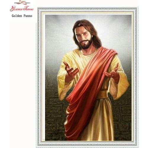 Golden Panno Needlework DIY DMC Cross stitch Sets For Embroidery kits Precise unprinted religion Patterns Counted Cross-stitch08