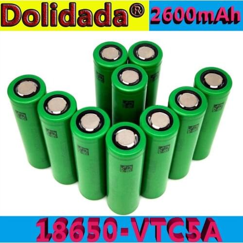 Dolidada 100% New 3.7V 2600mAh US18650 VTC5A Rechargeable Li-ion Lithium battery For toy tool flashligh camera Shaver Radio