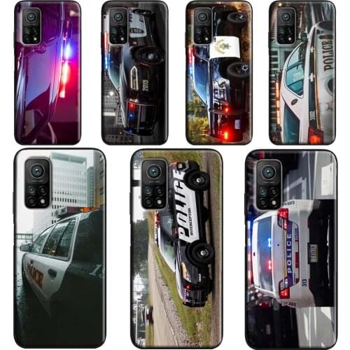 Police car Case For Xiaomi Mi 11 Ultra 9 10 Note 10 Lite Mi 10T Pro Back Cover For POCO X3 Pro M3 F3