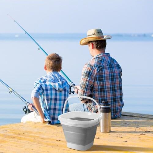 Portable Collapsible Bucket Water Basin Container for Fishing Hiking Backpacking Camping Outdoor Survival Car Washing