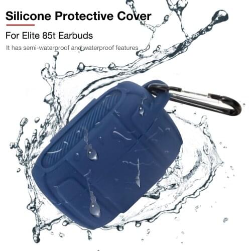 Dust-proof Silicone Protective Cover Shell Anti-fall Earphone Case for Jabra Elite 85t True Wireless Bluetooth Earbuds dropshipp