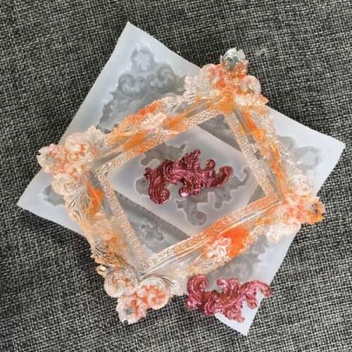 Handmade Photo Frame Resin Mold Silicone Picture Frame Fondant Candy Chocolate Mold Art Craft