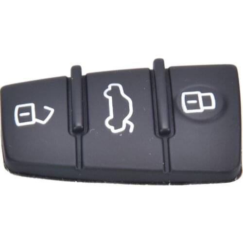 Remote Key FOB 3 Button Rubber Pad Replacement Fits Repair 1 Pcs for Audi A3 A4 A6 TT Q7 Plastic