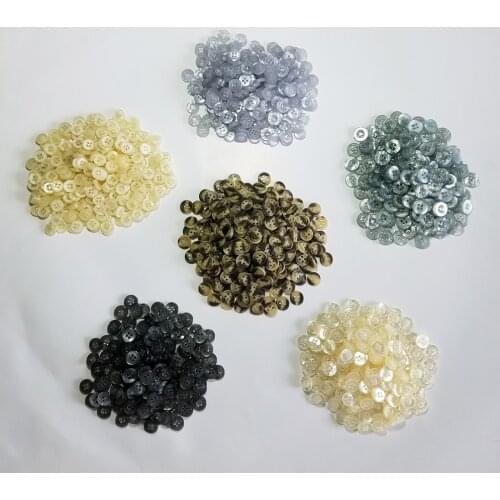 100pcs/lot Resin buttons Diameter 9mm/10mm/11mm round buttons for sewing clothing accessories DIY