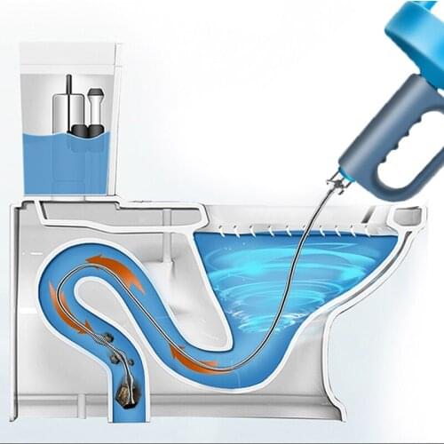 Kitchen Toilet Sewer Blockage Hand Tool Pipe Dredger Drains Dredge Drill-Powered Extendable 10 meters