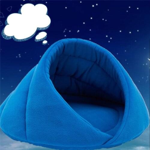 Puppy Pet Cat Dog Soft Warm Nest Kennel Bed Cave House Sleeping Bag Mat Pad Tent Pets Winter Warm Cozy Soft Bed