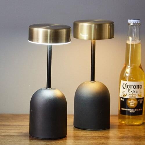 LED Rechargeable Bar Table Lamp Hotel Cafe Restaurant Cordless Table Light Touch Sensor Bedroom Bedside Table Night Light