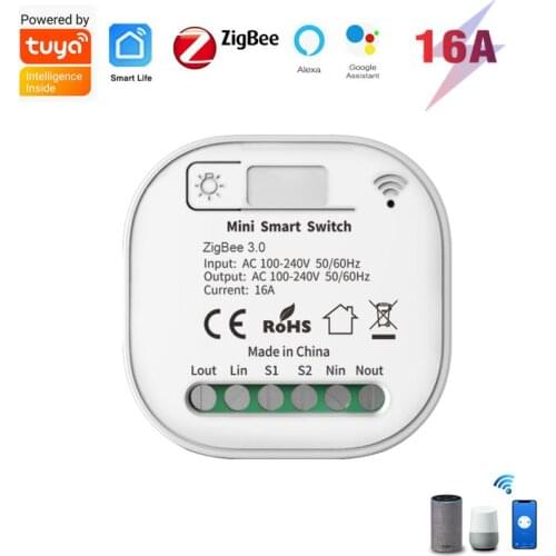 16A Tuya Zigbee Smart Switch Led Light Breaker DIY Module Support 2 Way Smart Life APP Voice Relay Timer For Alexa Google Home