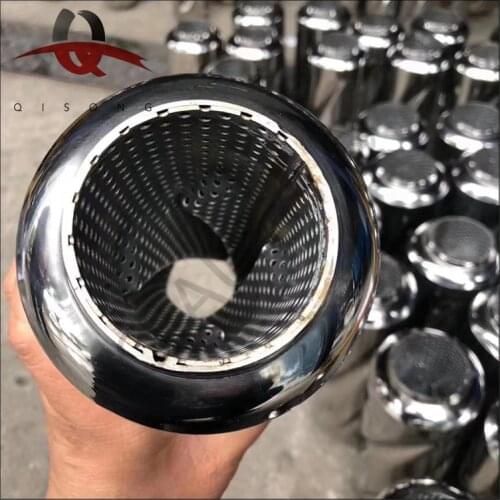 [QISONG] Universal Car Midium Exhaust Muffler Tornado Muffler Resonator Spiral Muffler