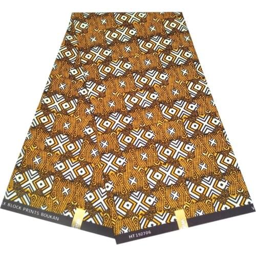 2020 Fashion New Arrival Ghana Wax Print Fabric African Pagne Guaranteed Nederlands Real Wax Fabric 100% Polyester 6 Yards\Set