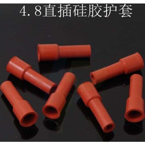 4.8mm Silicone Sheath Terminal Protector High Temperature Resistant Spring Jacket