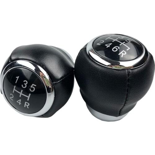 5/6 Speed Leather Gear Shift Knob Lever Shifter Head For Legacy Subaru Forester Outback Impreza STI WRX 2009-2018 Car Styling