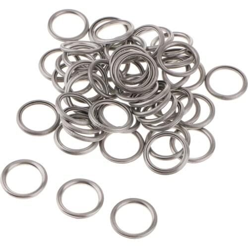 50 Pcs Oil Drain Plug Washer Gaskets MD050317 Fits For Mitsubishi V5 V6 Aluminium Alloy