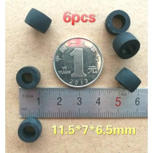 6pcs 11.5*7*6.5mm wheel shock absorber press belt pulley deck audio pressure recorder cassette pinch roller tape Card Stereo