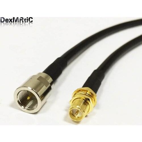 Wireless router adapter RP SMA female bulkhead to FME male plug pigtail cable RG58 20inch 50cm NEW